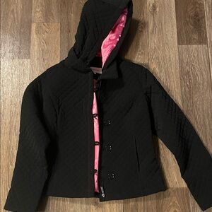 Calvin Klein Black Jacket with Pink Satin Lining